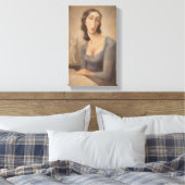 Toile Femmes sereines avec son chat (Insitu(Chambre))