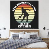 Toile Femmes vintages de Pickleball (Insitu(Chambre))