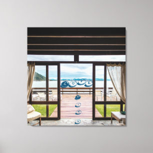 Toile Fenêtre Affichage Phrase Positive Étiquette Impres