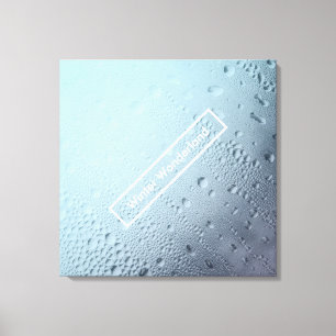 Toile fenêtre de fête de l'hiver au pays des merveilles