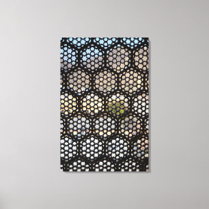 Toile Fenêtre de treillis géométrique, Inde