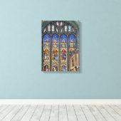 Toile Fenêtre en verre tendu gothique Imprimer (Insitu (Plancher de Bois))