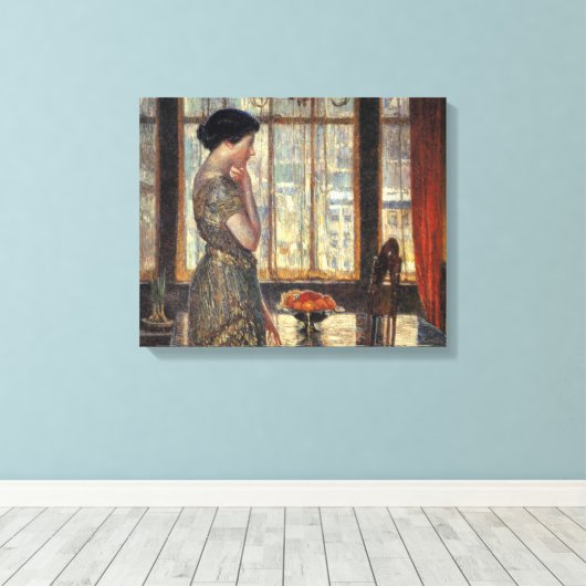 Toile Fenêtre New York en hiver (par Childe Hassam) (Insitu (Plancher de Bois))
