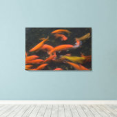 Toile Feng Shui croire que les poissons koi apportent de (Insitu (Plancher de Bois))