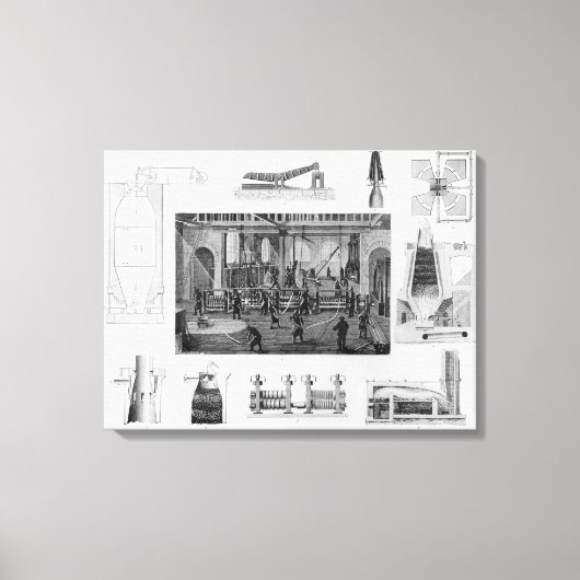 Toile Fer avec vue générale du fer à rouler (Recto)