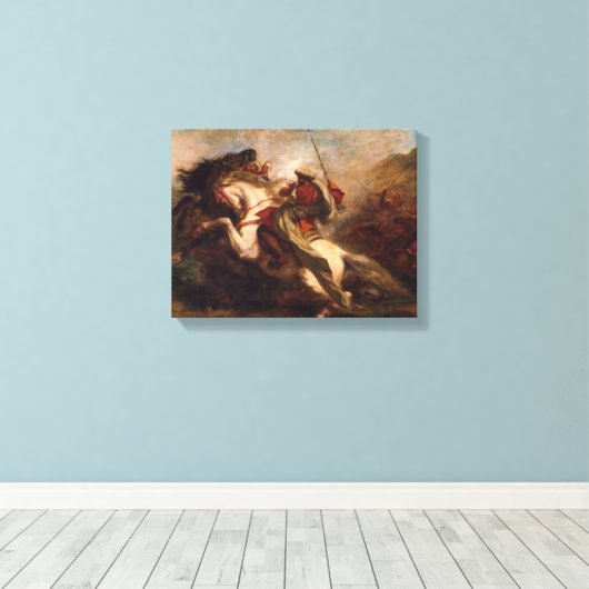 Toile Ferdinand Delacroix Collision des cavaliers maures (Insitu (Plancher de Bois))