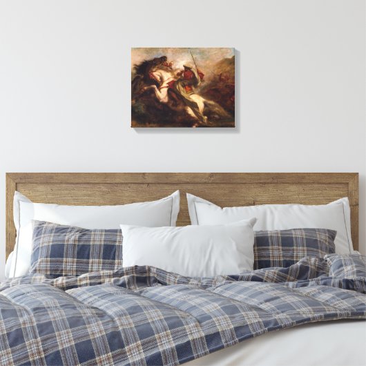 Toile Ferdinand Delacroix Collision des cavaliers maures (Insitu(Chambre))
