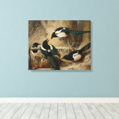 Toile Ferdinand von Wright - Magpies autour d'une mort (Insitu (Plancher de Bois))