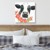 Toile Ferme à pavot - Vache aux fleurs (Insitu(Chambre))