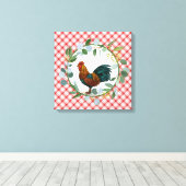 Toile Ferme Eucalyptus Wreath & Rooster (Insitu (Plancher de Bois))