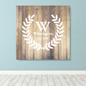 Toile Ferme Maison rustique Grange Wood Laurels Nom de f (Insitu (Plancher de Bois))