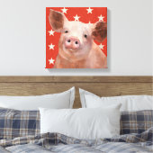 Toile Ferme patriotique - Cochon (Insitu(Chambre))