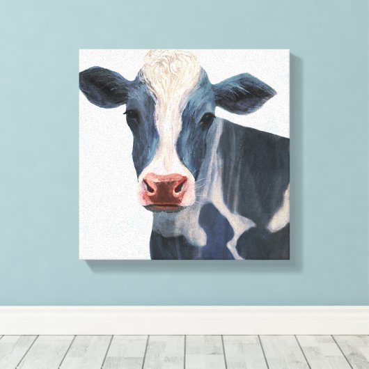 Toile Ferme patriotique - Vache (Insitu (Plancher de Bois))