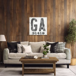 Toile Ferme Russe State Code postal Géorgie<br><div class="desc">Ce panneau rustique est une façon simple de montrer votre amour pour la maison. Le code postal peut être personnalisé avec n'importe quel code postal dans l'état. Fait un grand cadeau. Créé par Simply Farmhouse Press.</div>