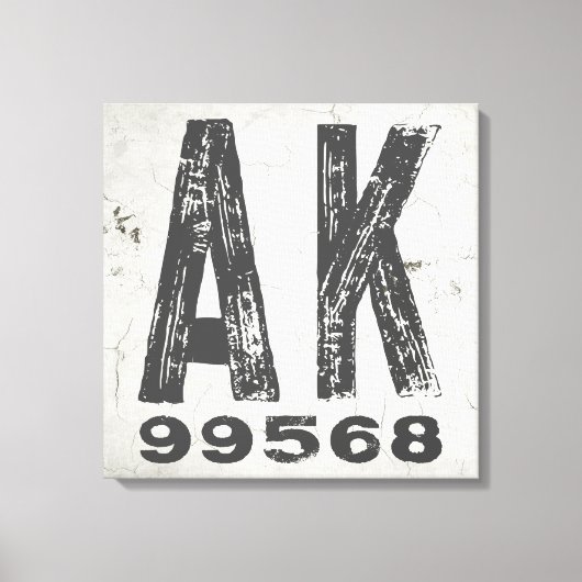 Toile Ferme Rustic State Code postal Alaska (Recto)