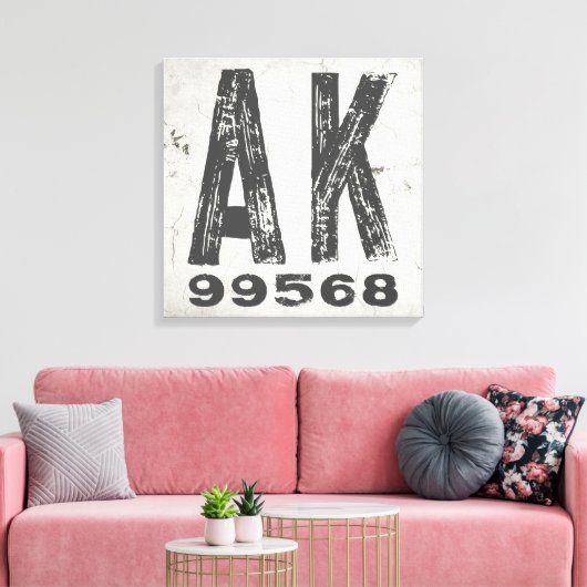 Toile Ferme Rustic State Code postal Alaska (Insitu(Salon))