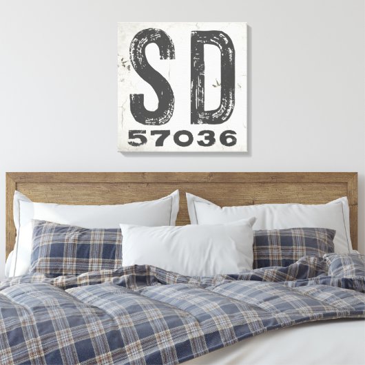 Toile Ferme Rustic State Code postal Dakota du Sud (Insitu(Chambre))