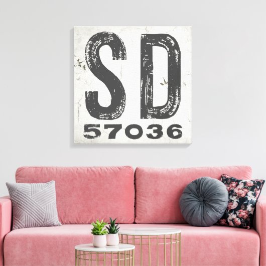 Toile Ferme Rustic State Code postal Dakota du Sud (Insitu(Salon))