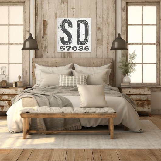 Toile Ferme Rustic State Code postal Dakota du Sud