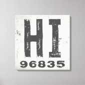 Toile Ferme Rustic State Code postal Hawaii (Recto)