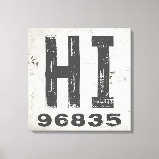 Toile Ferme Rustic State Code postal Hawaii (Recto)