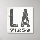 Toile Ferme Rustic State Code postal Louisiane (Recto)