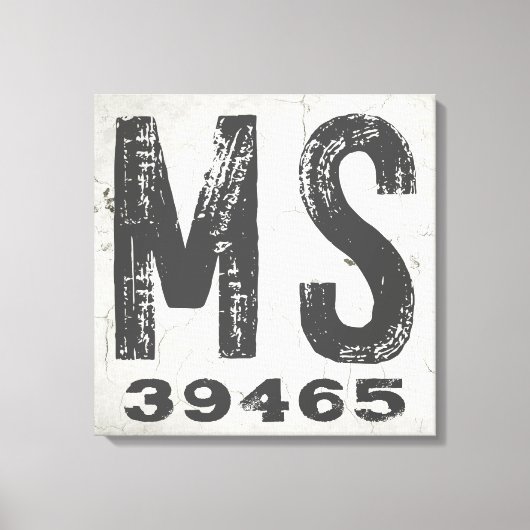 Toile Ferme Rustic State Code postal Mississippi (Recto)