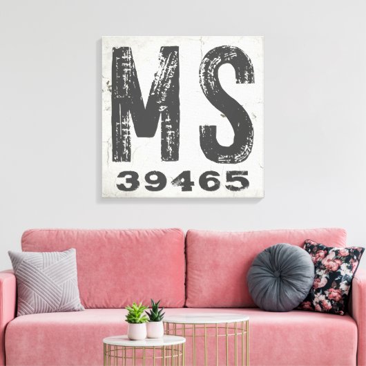 Toile Ferme Rustic State Code postal Mississippi (Insitu(Salon))