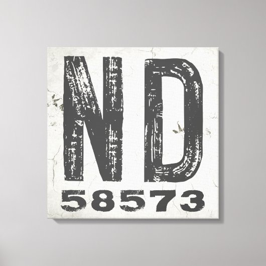 Toile Ferme Rustic State Code postal North Dakota (Recto)