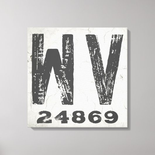 Toile Ferme Rustic State Code postal West Virginie (Recto)