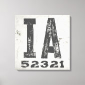 Toile Ferme Rustic State Code zip Iowa (Recto)