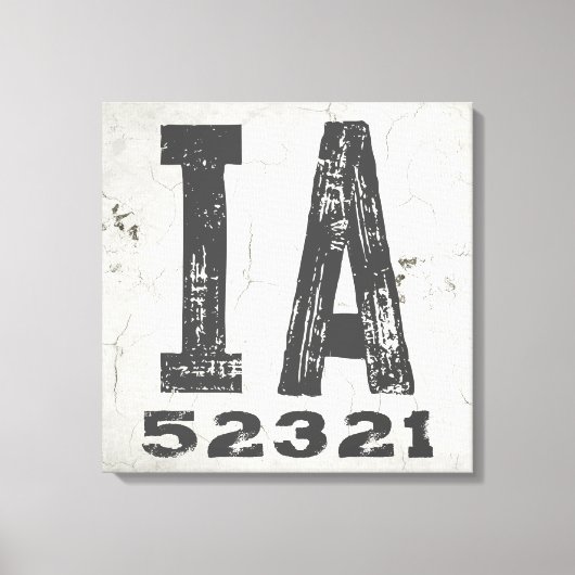 Toile Ferme Rustic State Code zip Iowa (Recto)