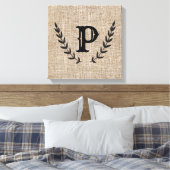 Toile Ferme Rustique Burlap & Botanique Noir Laurier (Insitu(Chambre))