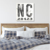 Toile Ferme Rustique State Code postal Caroline du Nord (Insitu(Chambre))