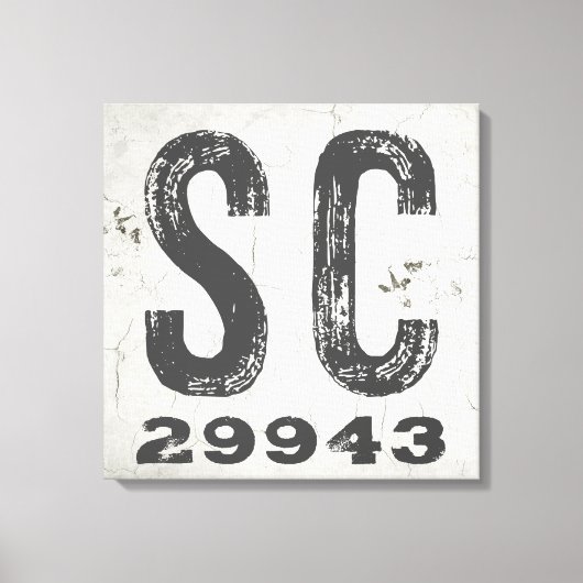 Toile Ferme Rustique State Code postal Caroline du Sud (Recto)