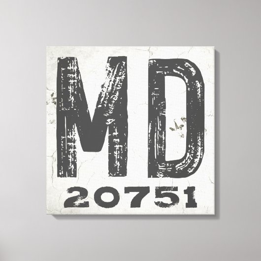 Toile Ferme Rustique State Code postal Maryland (Recto)