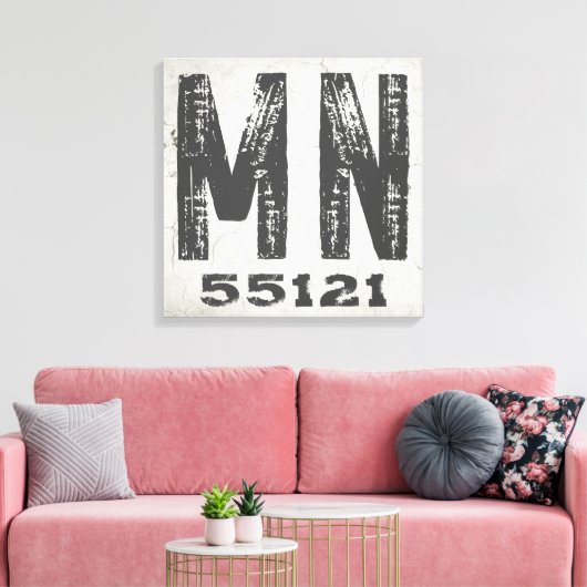 Toile Ferme Rustique State Code postal Minnesota (Insitu(Salon))