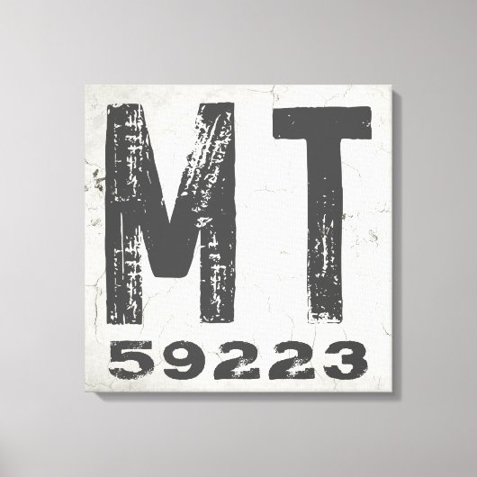 Toile Ferme Rustique State Code postal Montana (Recto)