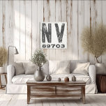 Toile Ferme Rustique State Code postal Nevada<br><div class="desc">Ce panneau rustique est une façon simple de montrer votre amour pour la maison. Le code postal peut être personnalisé avec n'importe quel code postal dans l'état. Fait un grand cadeau. Créé par Simply Farmhouse Press.</div>