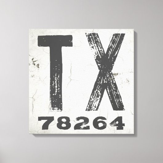 Toile Ferme Rustique State Code postal Texas (Recto)