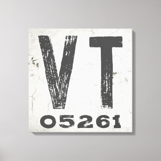 Toile Ferme Rustique State Code postal Vermont (Recto)