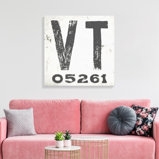 Toile Ferme Rustique State Code postal Vermont (Insitu(Salon))