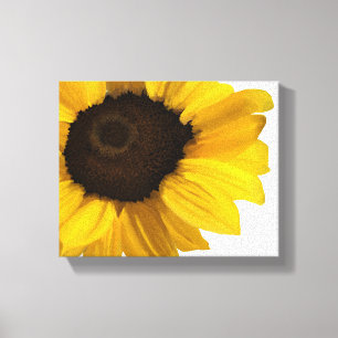 Toile Fermer la peinture de tournesol