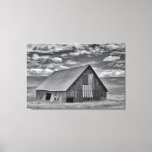 Toile Fermes | BW American Flag Barn Scene (Recto)