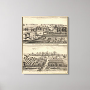 Toile Fermes de G Ives, Oakland et A Wheeler, Pewaukee