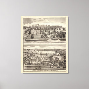 Toile Fermes et résidences de WR Blodgett et