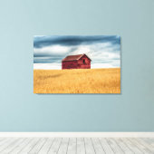 Toile Fermes | Vielle grange rouge (Insitu (Plancher de Bois))