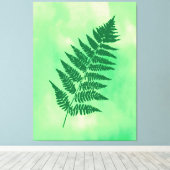 Toile Fern Frond, Vert sur une aquarelle Arrière - plan  (Insitu (Plancher de Bois))