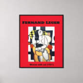 Toile Fernand Leger : Femme avec chat (1921) (Recto)