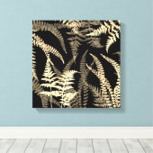 Toile Ferne Abstraite de Beige Noire (Insitu (Plancher de Bois))